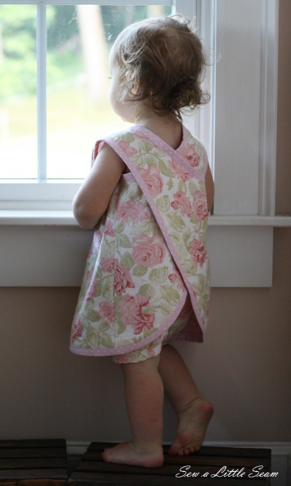 Toddler Pinafore Cross Back Dress