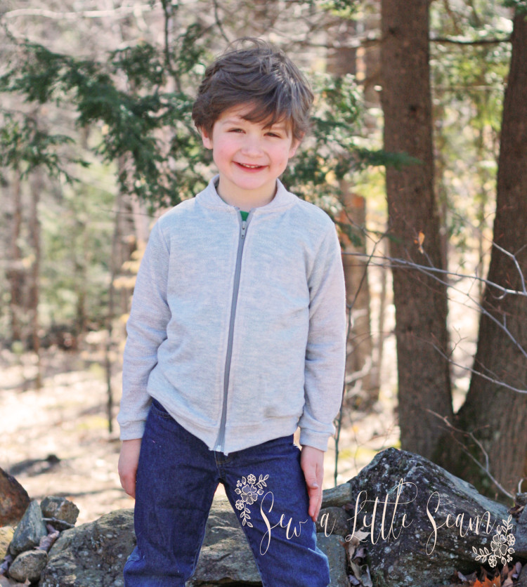 KIDS BLOUSON SLEEVE BOMBER JACKET 12-14 SEW IN LOVE