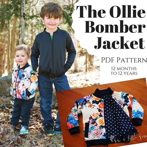 Children's Ollie Bomber Jacket PDF Pattern - Sew a Little Seam