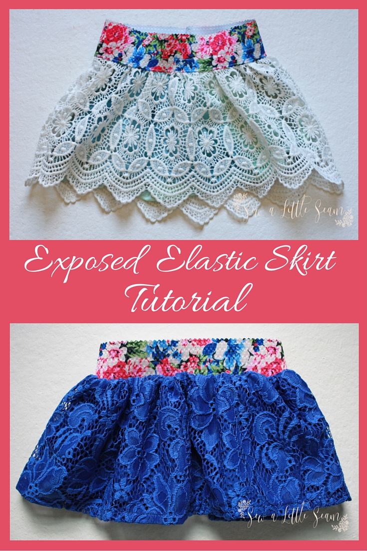 Sewing Like Mad: Skirt with Exposed Elastic Waist - Tutorial.