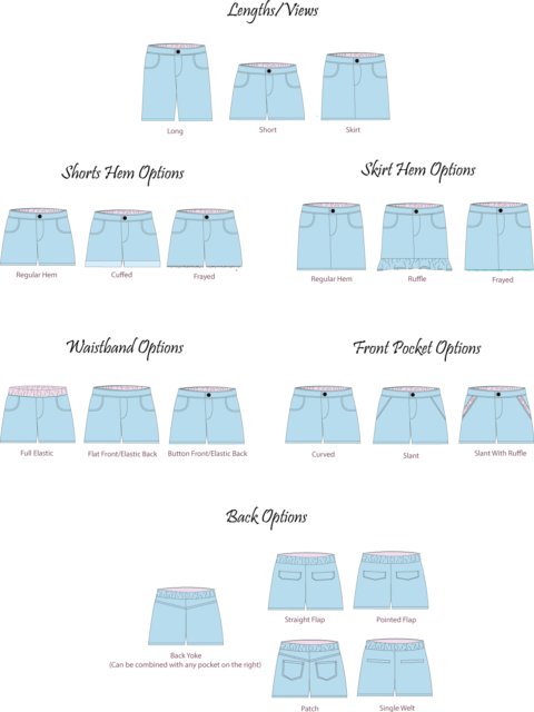 Linden Shorts & Skirt PDF Pattern - Sew a Little Seam