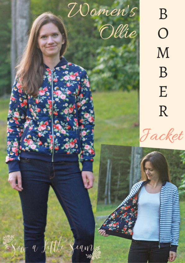 Women's Ollie Bomber Jacket is Here! - Sew a Little Seam