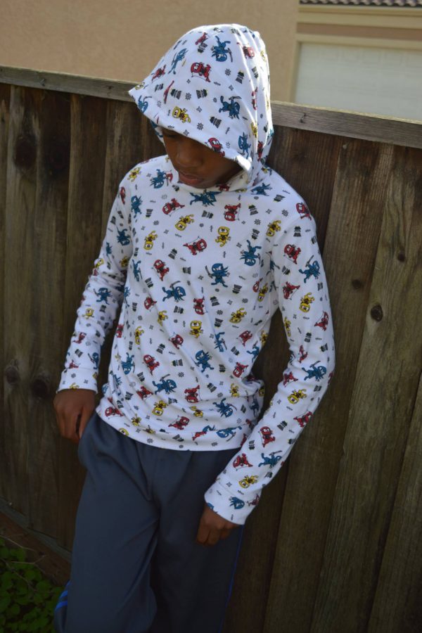 Long sleeve hooded top Hooded top