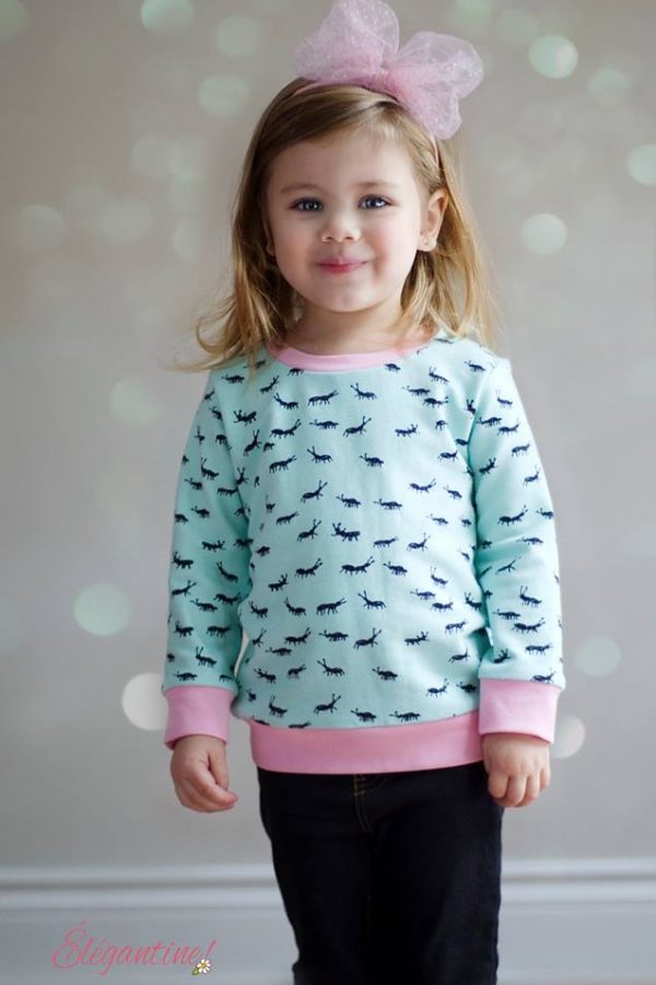 Long sleeve top with bands Constance Sweater PDF Pattern