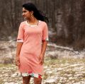 Constance Dress Length with Elbow Length Sleeves