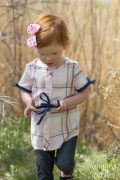 Drawstring waist bound short sleeves