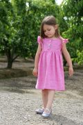 Dress attached at chest flutter sleeve 2