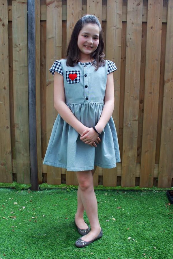 Dress attached at waist and cap sleeve Dress attached at waist and cap sleeve