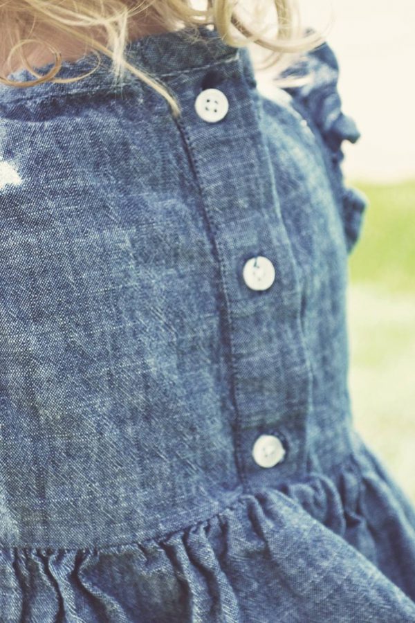 Partial back button placket Partial back button placket
