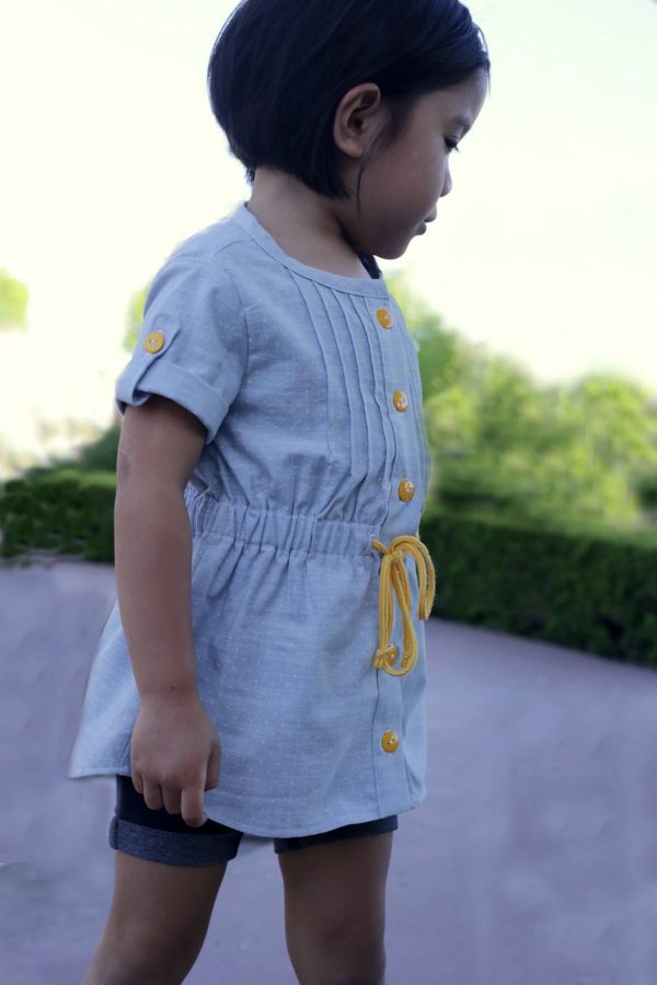 Pintuck tunic with elastic waist Pintuck tunic with elastic waist