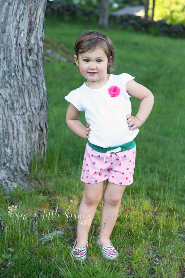 Linden Shorts Pattern in French Terry