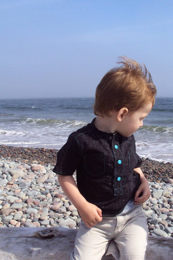 MCM Size 3 Collarless Partial Placket MCM Size 3 Collarless Partial Placket