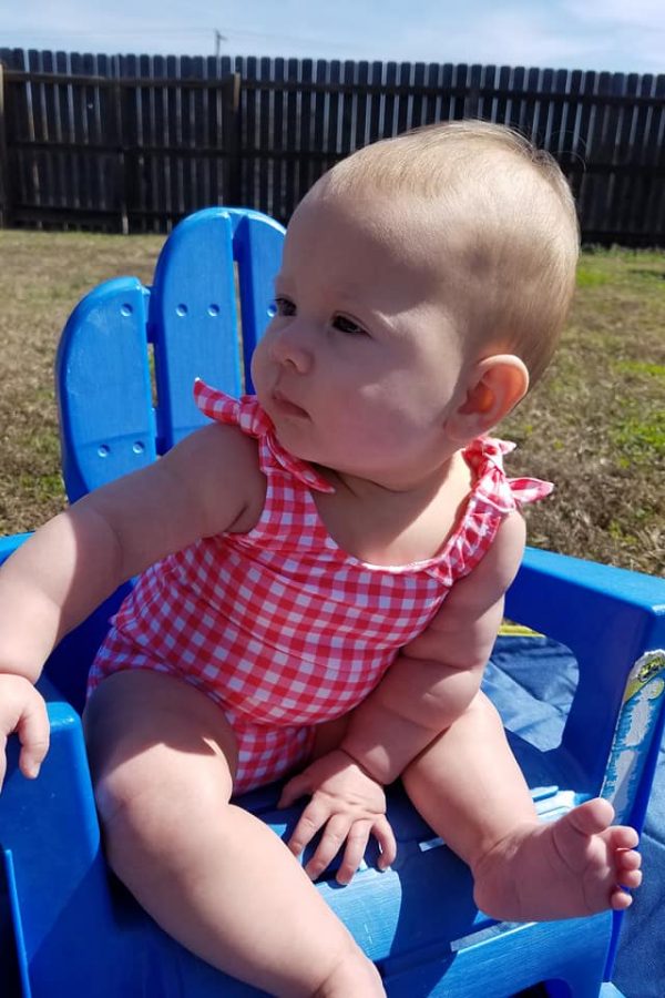 MCW 6mo shoulder tie one piece MCW 6mo shoulder tie one piece