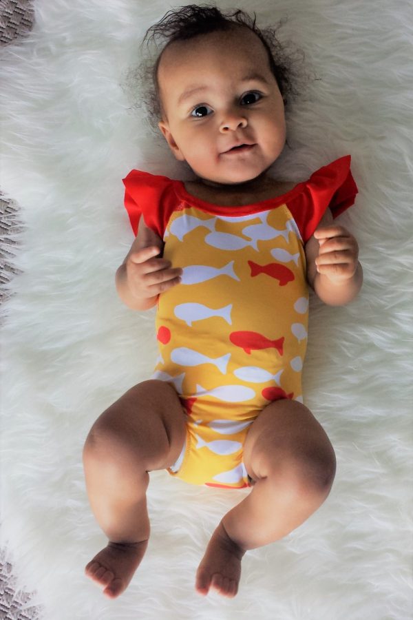 MW 3mo scoop back with ruffle MW 3mo scoop back with ruffle