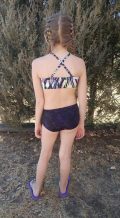SL Size 8 Cross back bikini and boy shorts