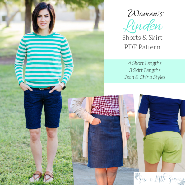 Sew a Little Seam Linden Shorts & Skirt PDF Sewing Pattern