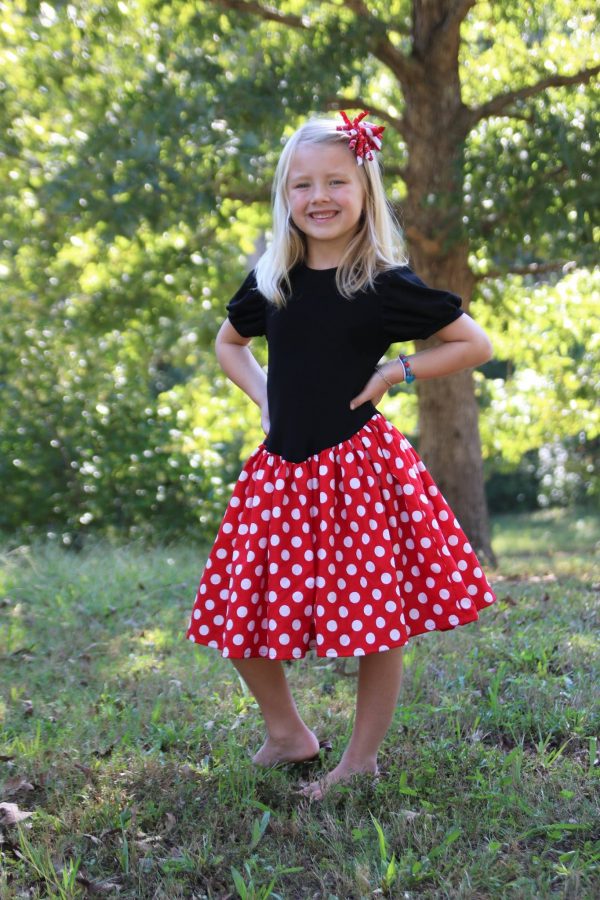 JCW rounded neckline puff sleeve short skirt JCW rounded neckline puff sleeve short skirt