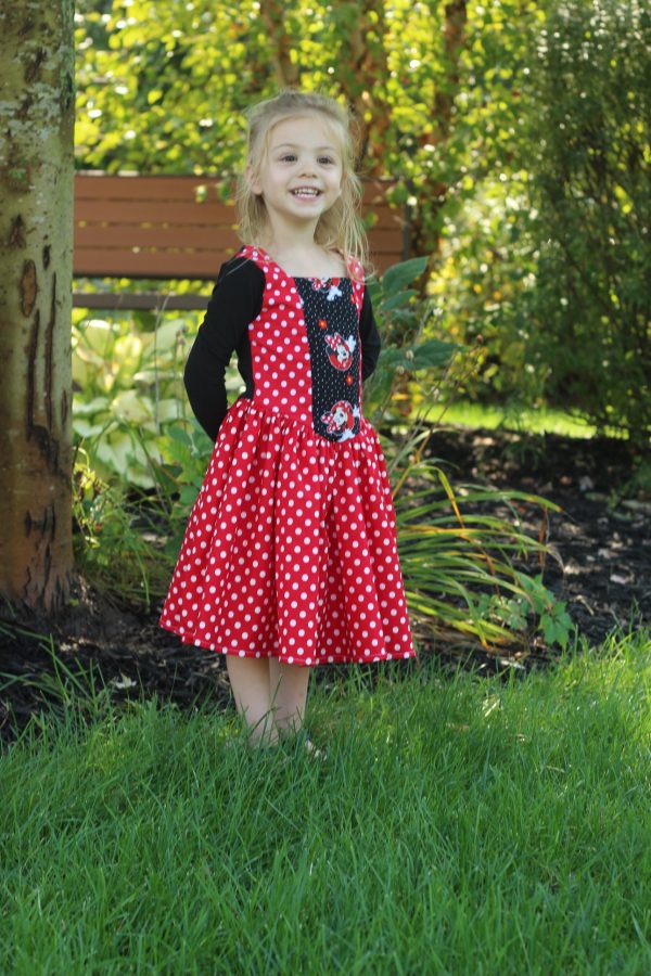 JY short dress square neckline with center panel JY short dress square neckline with center panel