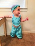RN harem pants sweetheart with straps 12mo