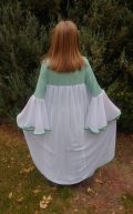 SL attached cape bell sleeves