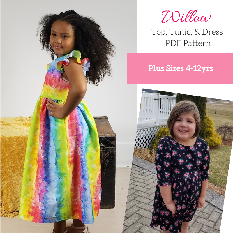 cyklus mesterværk kandidatskole Children's Willow Plus Size PDF Pattern - Sew a Little Seam